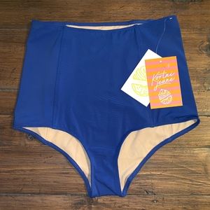 NWT Kortni Jean High Waisted Swim bottoms